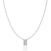 Pendentif diamant naturel Émeraude 0.50 carat or rose Ely